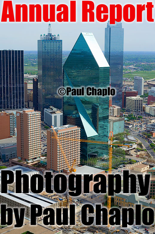 Urban City Annual Report Cities Skylines Aerial Helicopter Photography by Paul Chaplo Annual Report Photographer Dallas Texas TX Digital